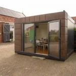 Container marittimi convertiti – Casetta da giardino ristrutturata di 12 m² – Finitura in legno e antracite – Image 10