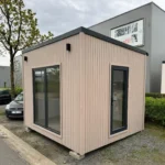 Container marittimi riconvertiti: ufficio da giardino isolato di 10,5 m²