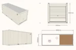 Container di stoccaggio da 20 piedi con apertura a porta sezionale da garage. – Image 6