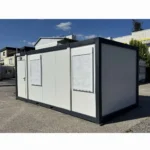 Container marittimi riconvertiti – ufficio di cantiere di 17 m² con serrande avvolgibili – Image 2