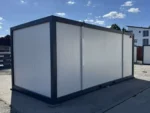 Container marittimi riconvertiti – ufficio di cantiere di 17 m² con serrande avvolgibili – Image 7