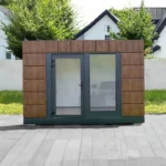Container marittimi convertiti – Casetta da giardino ristrutturata di 12 m² – Finitura in legno e antracite – Image 2